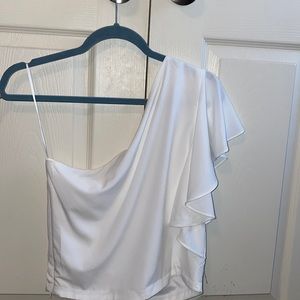 Size large one sleeve white boutique dress shirt.